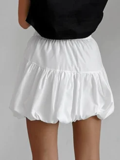 Jupes blanches en mousseline élégantes mini pour femmes