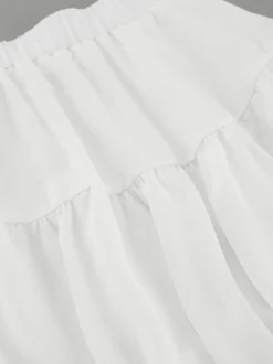 Jupes blanches en mousseline élégantes mini pour femmes