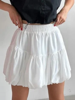 Jupes blanches en mousseline élégantes mini pour femmes