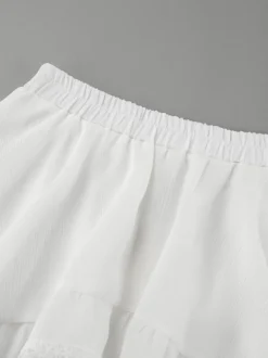 Jupes blanches taille haute élégantes mini pour femmes