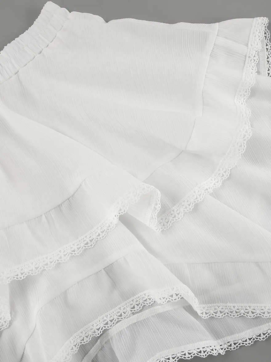 Jupes blanches taille haute élégantes mini pour femmes