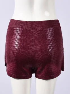 Jupes bordeaux coupe slim taille haute mini sexy pour femmes