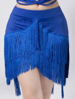 Jupes de danse latine à franges pour femmes et adolescentes jupe crayon portefeuille mini-jupe festive pour rave