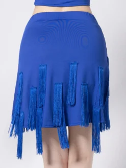 Jupes de danse latine à franges pour femmes et adolescentes jupe crayon portefeuille mini-jupe festive pour rave