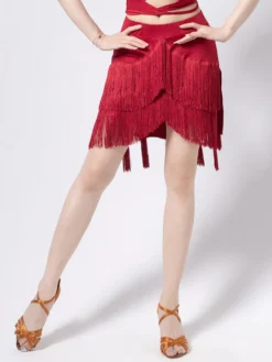 Jupes de danse latine à franges pour femmes et adolescentes jupe crayon portefeuille mini-jupe festive pour rave