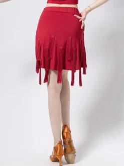 Jupes de danse latine à franges pour femmes et adolescentes jupe crayon portefeuille mini-jupe festive pour rave
