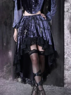 Jupes Lolita gothiques en dentelle violette SK