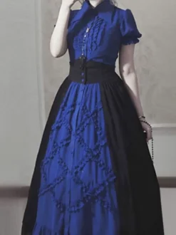 Jupes Lolita Gothique SK Bleu
