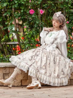 Jupes Lolita Infanta Lolita SK Light Apricot Bows