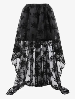 Jupes longues noires chics pour le printemps bas pour femmes