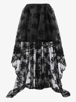 Jupes longues noires chics pour le printemps bas pour femmes