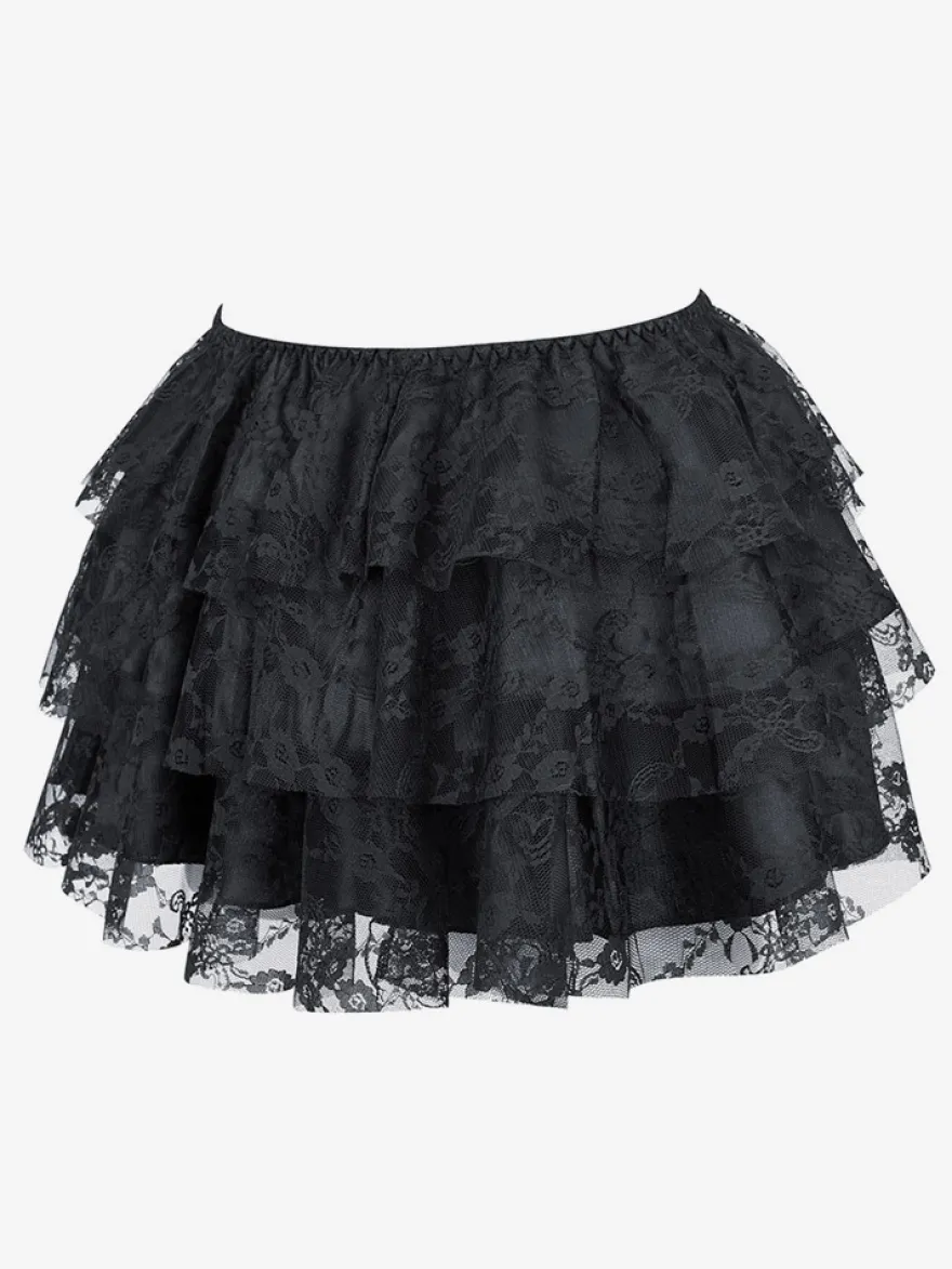 Jupes vertes à volants chics pour l'automne mini-jupes pour femmes