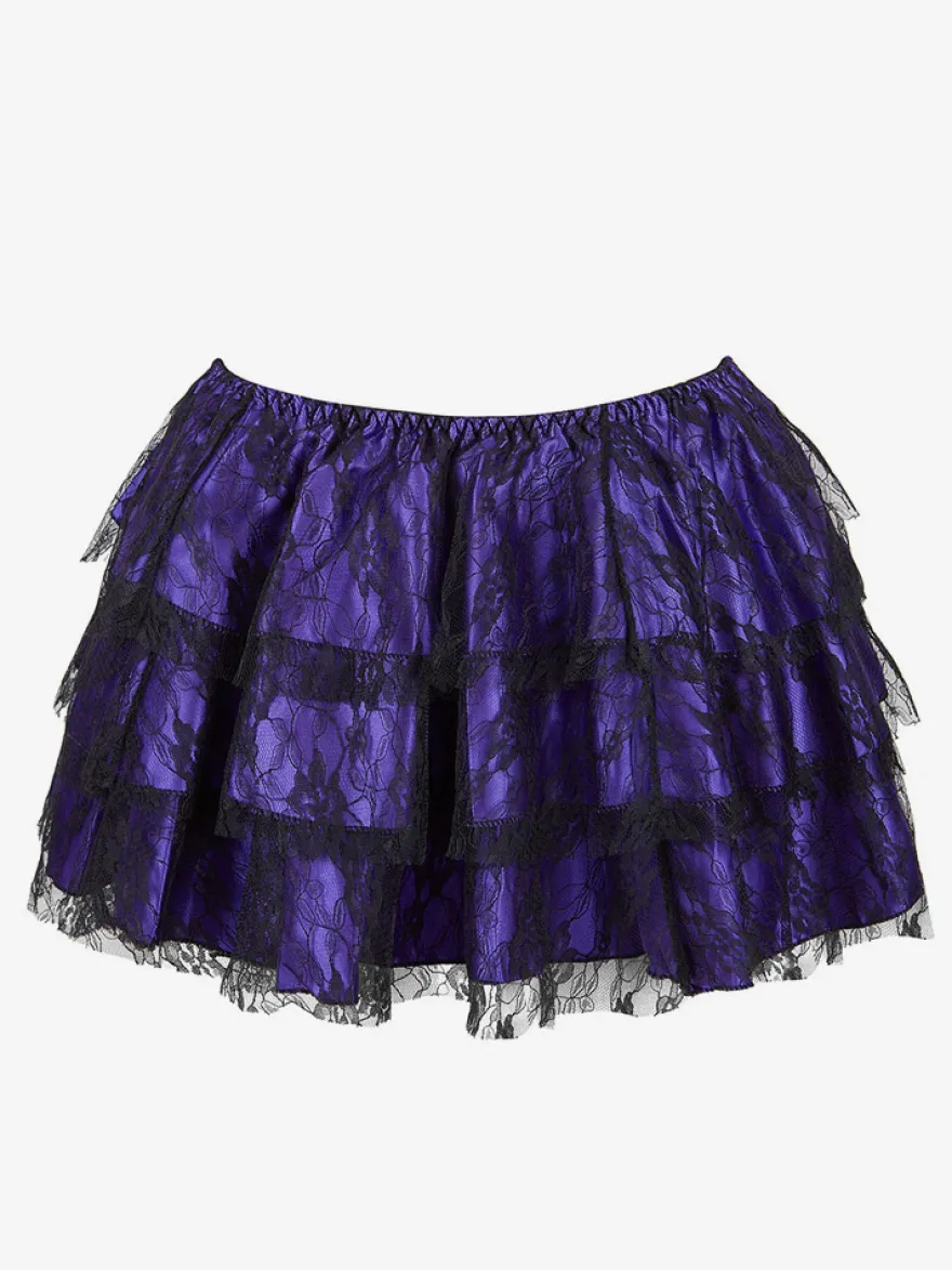 Jupes vertes à volants chics pour l'automne mini-jupes pour femmes