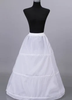 Jupon de mariage blanc 1 couche en voile de tulle