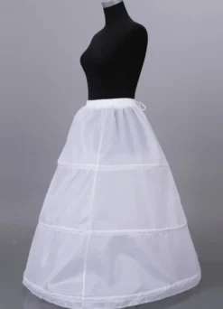 Jupon de mariage blanc 1 couche en voile de tulle