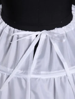 jupon de mariage blanc 1 couche en polyester
