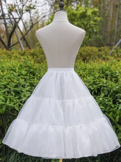 Jupon de mariage nuptiale beau jupon demi-glissement en tulle à deux niveaux