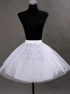 Jupon de mariée courte ivoire en tulle