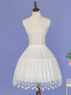 Jupon en tulle sans baleine avec bordure en dentelle étoilée
