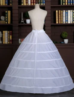 Jupon 2026 fête de mariage blanc 1 couche en polyester