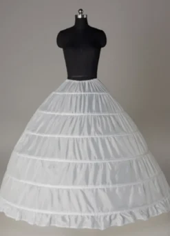 Jupon 2026 jupon de mariage blanc 1 couche en taffetas