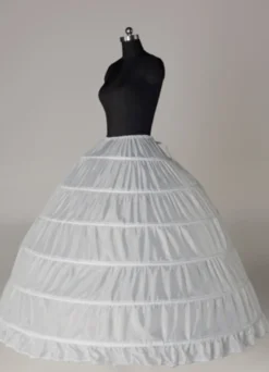 Jupon 2026 jupon de mariage blanc 1 couche en taffetas