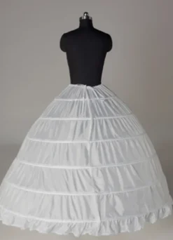 Jupon 2026 jupon de mariage blanc 1 couche en taffetas