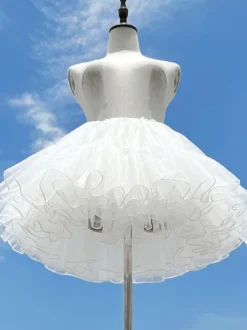 Jupon Lolita Blanche Femme Mignonne Couches