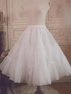 Jupon Lolita plissé blanc Déguisements Halloween