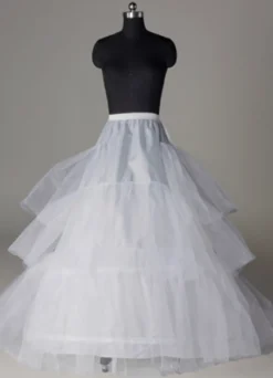 Jupon 2026 nuptial blanc 3 couches 3 cerceaux en tulle
