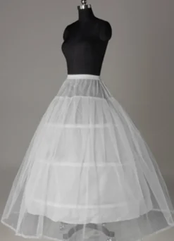 Jupon nuptial blanc 2 couches en voile de tulle