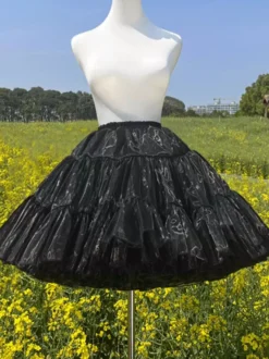 Jupons Lolita en gaze souple et désossée pour costumes de cosplay avec support en gaze