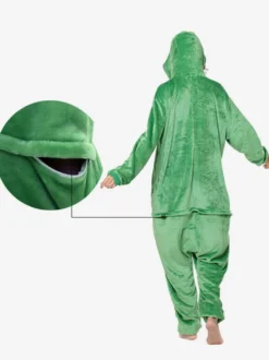 Kigurumi Pyjamas Grenouille Adulte Vert Flanelle Facile Toilette Combinaison Déguisements Halloween Carnaval