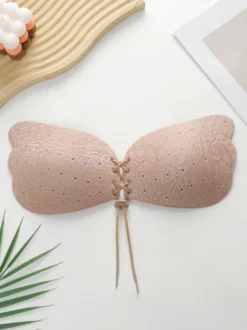 Linge de Mariée Cache-tétons push-up pour femmes auto-adhésifs avec cordon de serrage lingerie