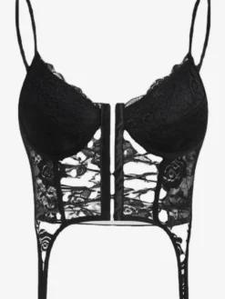 Linge de Mariée Corsets Blanc Sexy Imprimé Floral Dos Bandage Quotidien Décontracté Dentelle Camisole Débardeur