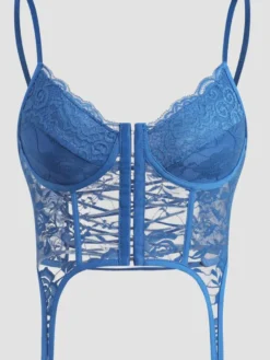 Linge de Mariée Corsets Blanc Sexy Imprimé Floral Dos Bandage Quotidien Décontracté Dentelle Camisole Débardeur
