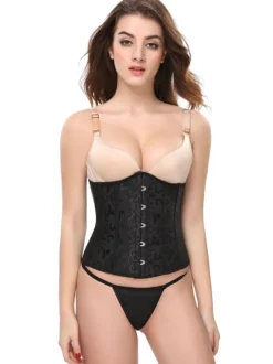 Linge de Mariée Corset sein nu en jacquard blanc Déguisements Halloween