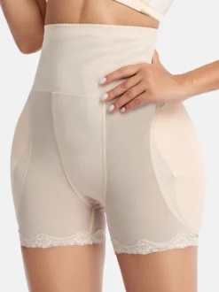Linge de Mariée Lingerie gainante taille haute noire effet ventre plat.