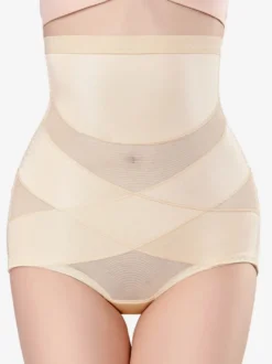 Linge de Mariée Lingerie sculptante culotte gainante taille haute post-partum effet ventre plat et fesses galbées gaine post-césarienne