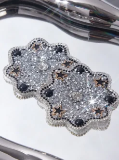 Lingerie cache-tétons soutien-gorge argenté Nubra Star Crystal cache-tétons