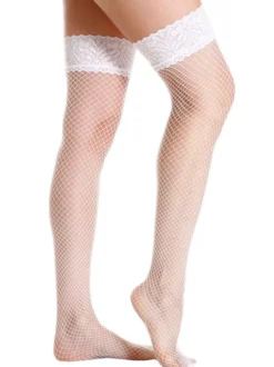 Lingerie de mariée Bas résille Filets Nylon Rouge Cuissardes Lingerie de mariage