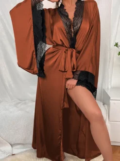 Lingerie de mariée pyjamas robes de chambre nuisettes blanches à lacets nuisettes d'intérieur