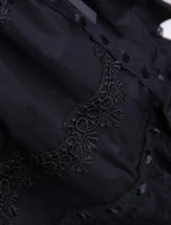 Lolita JSK Robe à Bretelle Noir Avec Noeud En Dentelle Déguisements