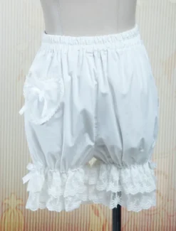 Lolita shorts dentelle Forme de coeur 2026 à poche Nœuds papillons Déguisements Halloween