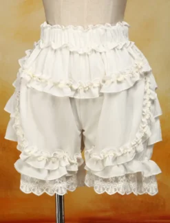 Lolita shorts Mignon blanc 2026 coton dentelle Déguisements