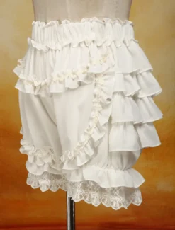 Lolita shorts Mignon blanc 2026 coton dentelle Déguisements