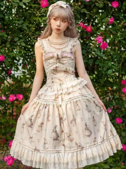 Lolita Specials Lolita Top Vest Costumes Classique Léger Abricot Sans Manches