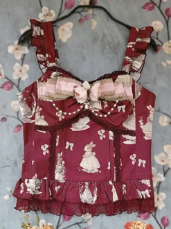 Lolita Specials Lolita Top Vest Costumes Classique Léger Abricot Sans Manches