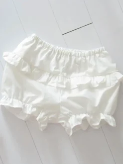 Lumière bleue Lolita culotte bouffante volants coton Lolita Shorts pour femmes Déguisements Halloween