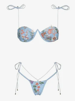 Maillot de bain deux pièces sexy avec string brodé pour l'été 2026